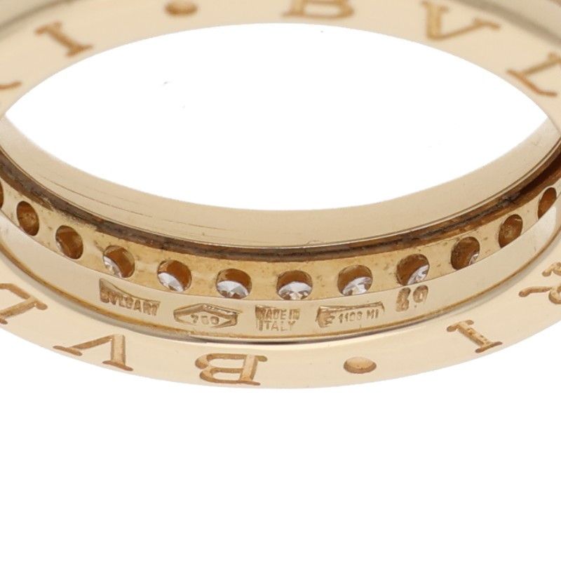 Bvlgari Bulgari B.Zero1 Band 18K Yellow Gold Diamond Ring — view 3