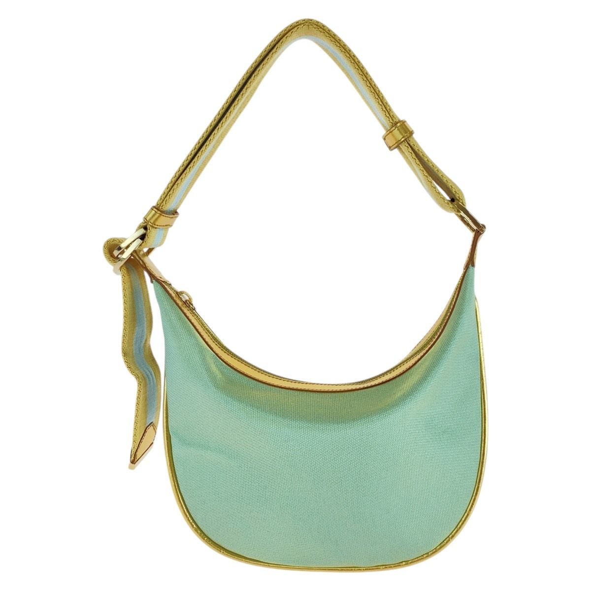 Gucci Sherry Line Green Gold Canvas 001 Hobo Shoulder Bag