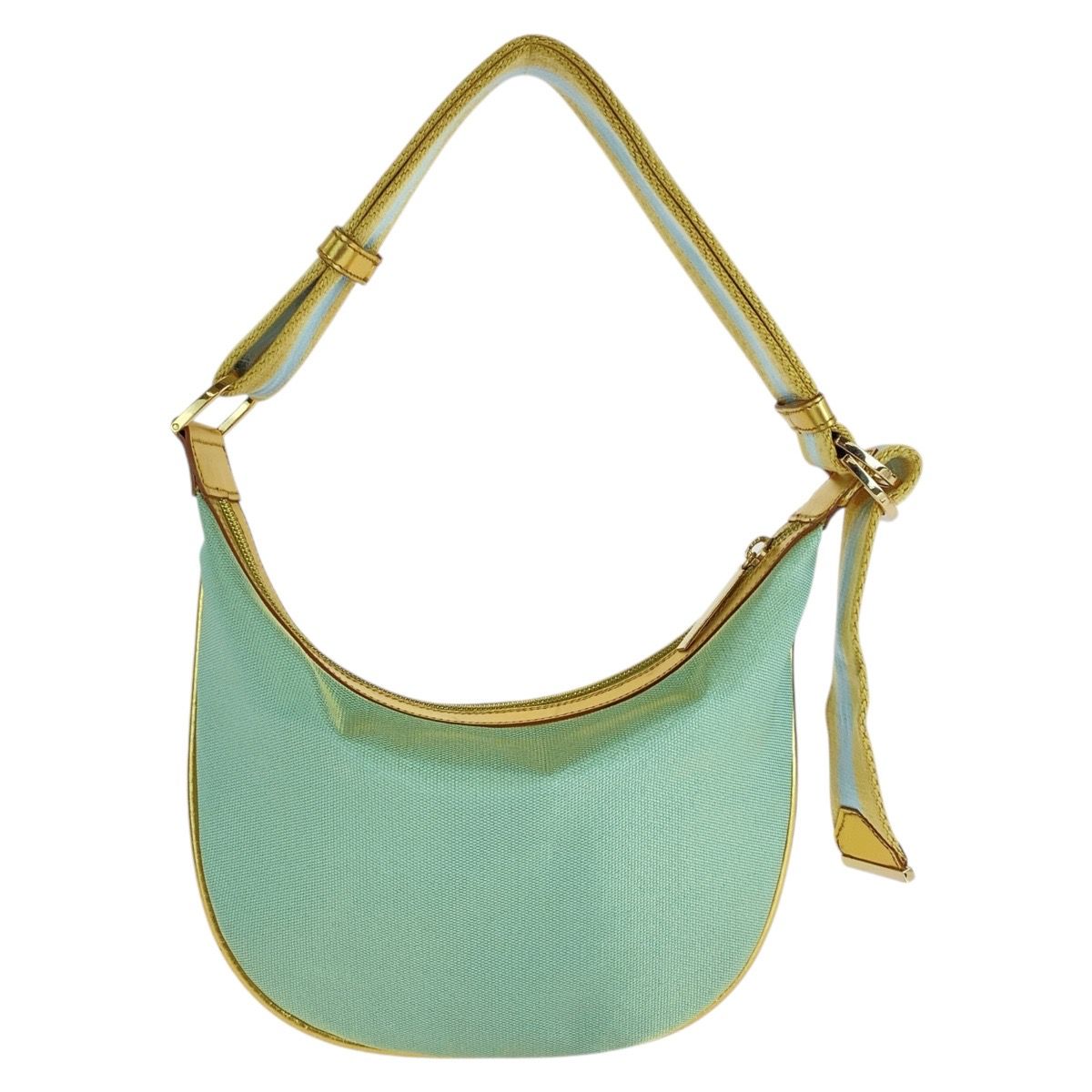 Gucci Sherry Line Green Gold Canvas 001 Hobo Shoulder Bag — view 2