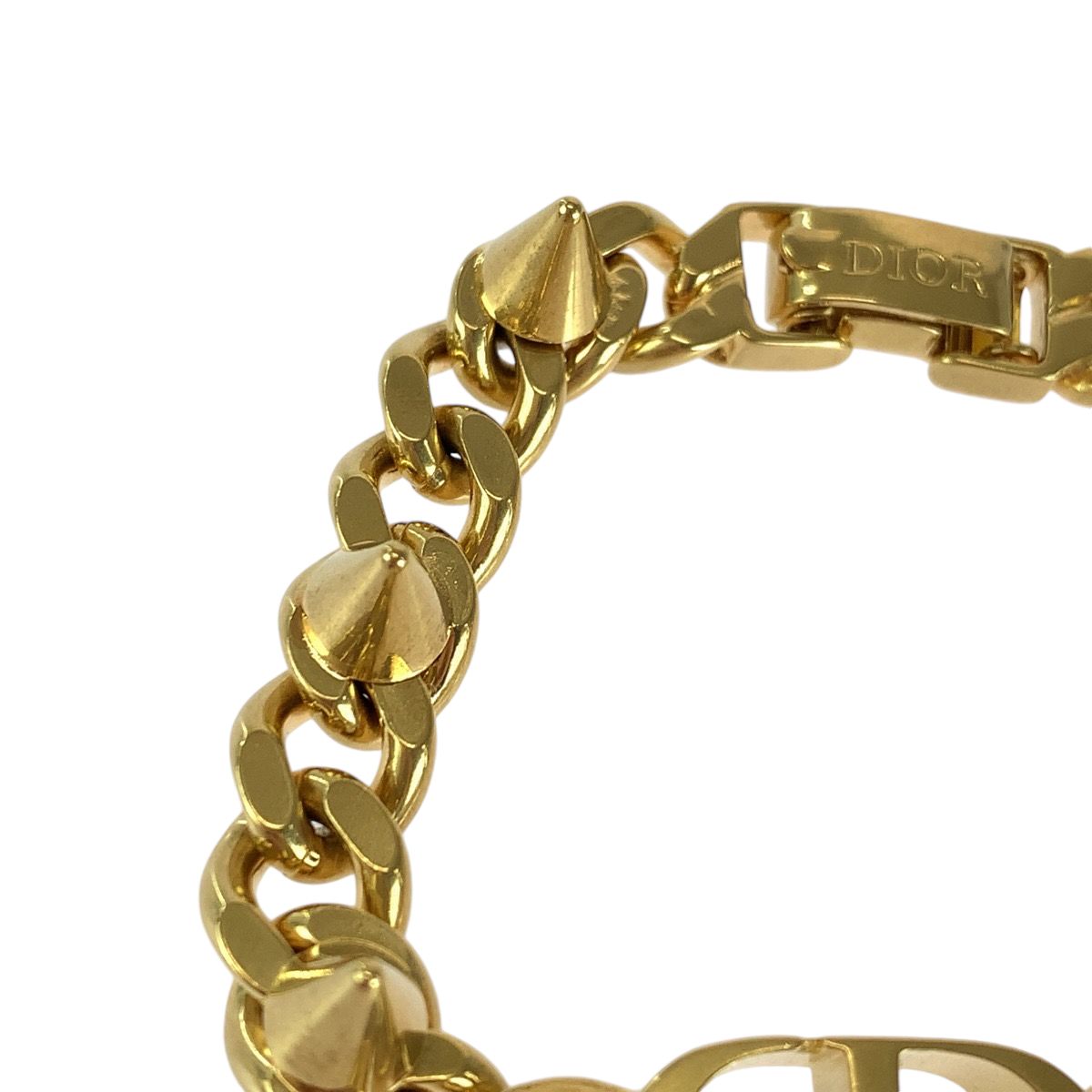 Dior 30 Montaigne CD Logo Gold Plated Bracelet Length 17 — view 5