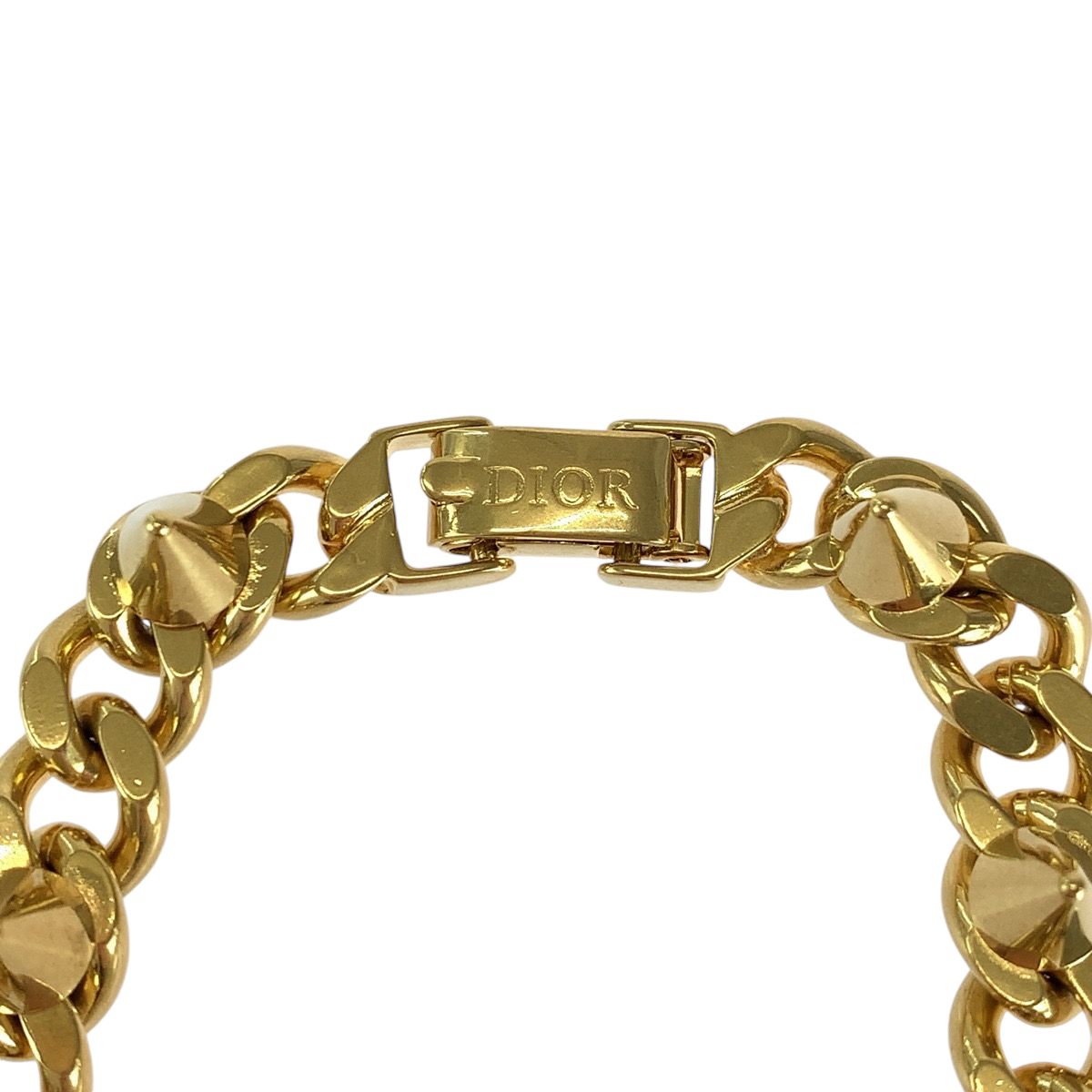 Dior 30 Montaigne CD Logo Gold Plated Bracelet Length 17 — view 4