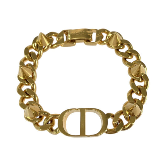 Dior 30 Montaigne CD Logo Gold Plated Bracelet Length 17