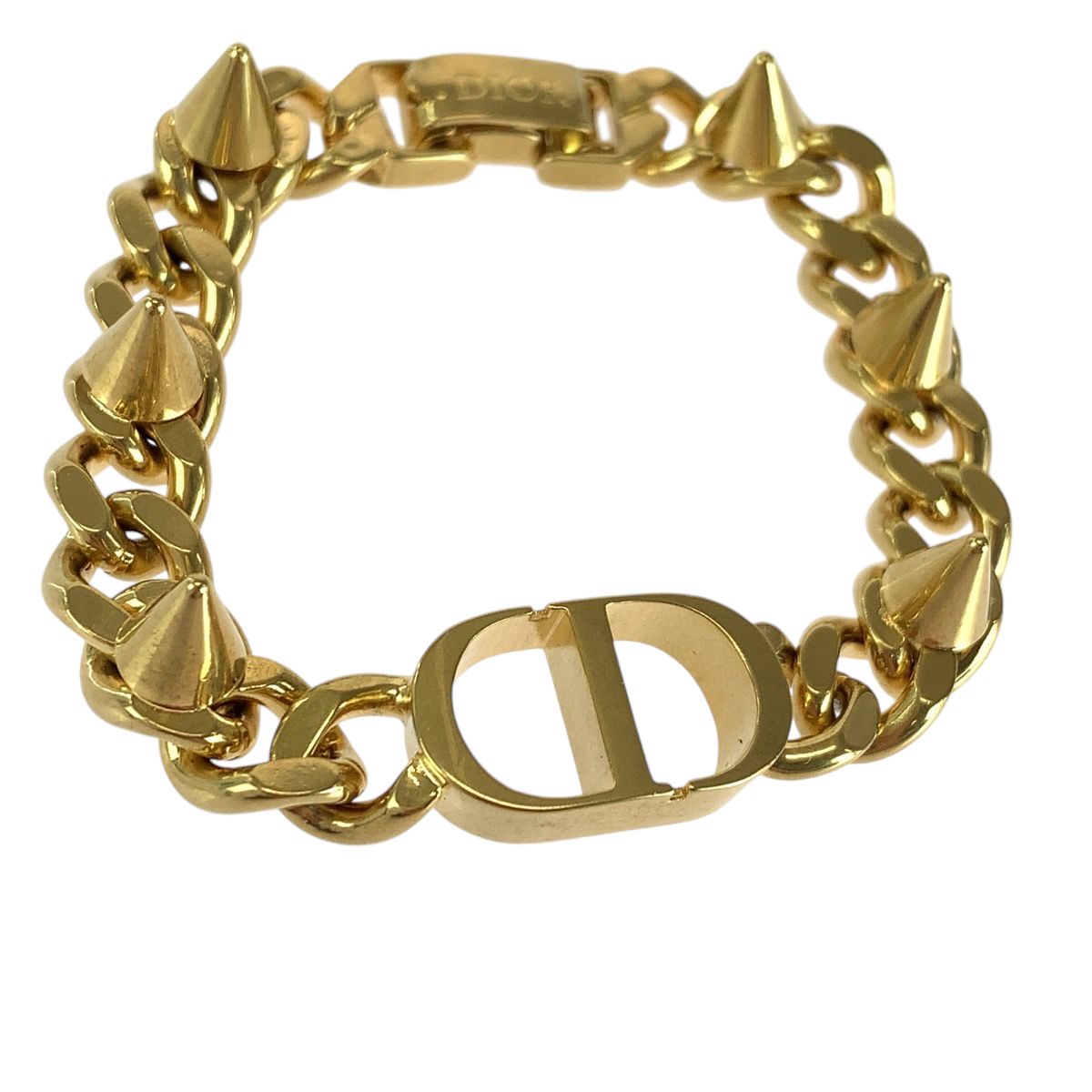 Dior 30 Montaigne CD Logo Gold Plated Bracelet Length 17 — view 3
