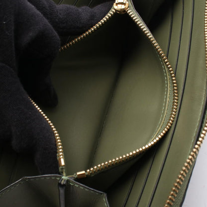 Loewe Round Wallet Repeat Anagram Khaki Green Leather — view 5