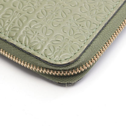 Loewe Round Wallet Repeat Anagram Khaki Green Leather — view 8