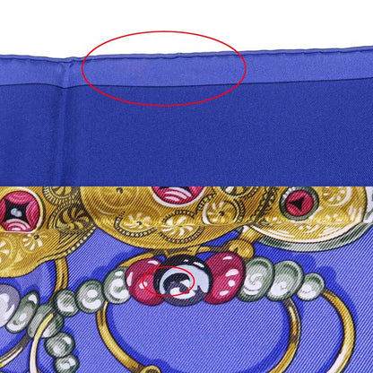 Hermes Carre 90 Scarf Desert 100% Silk Multicolor Blue — view 8