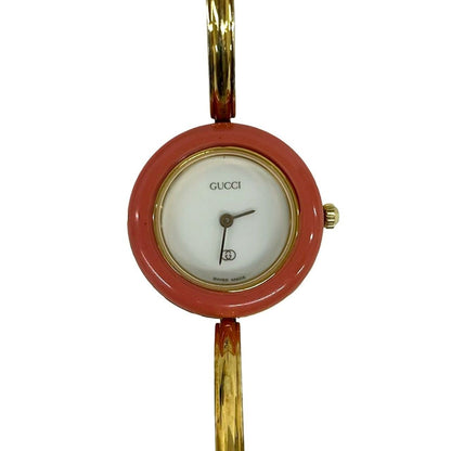 Gucci With Case Vintage Change Bezel Sherry Line Wristwatch Gold Watch — view 5