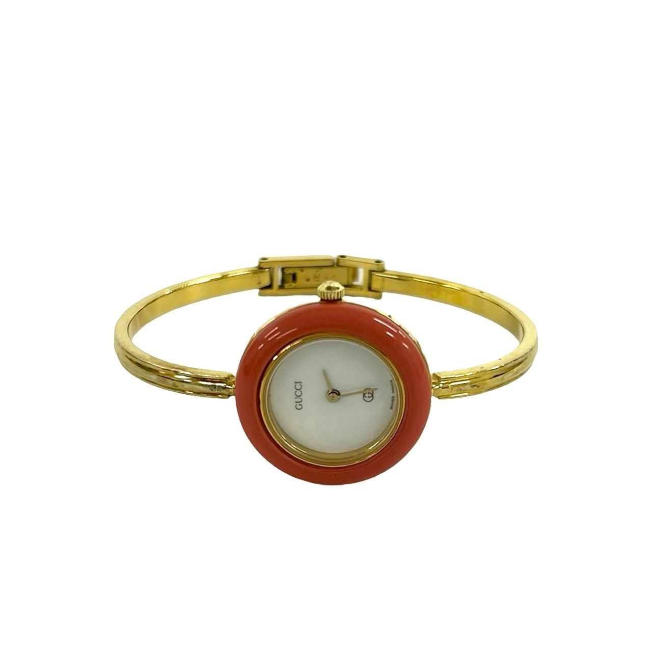Gucci With Case Vintage Change Bezel Sherry Line Wristwatch Gold Watch — view 8