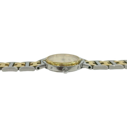 Hermes Vintage Clipper Stainless Steel Quartz Watch Wrist Silver Gold — view 7
