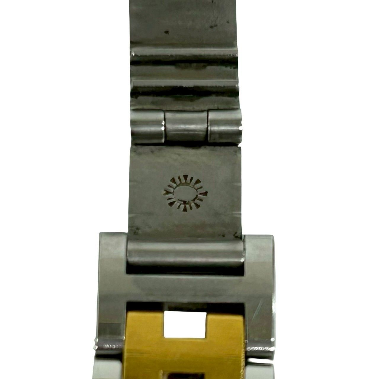 Hermes Vintage Clipper Stainless Steel Quartz Watch Wrist Silver Gold — view 6