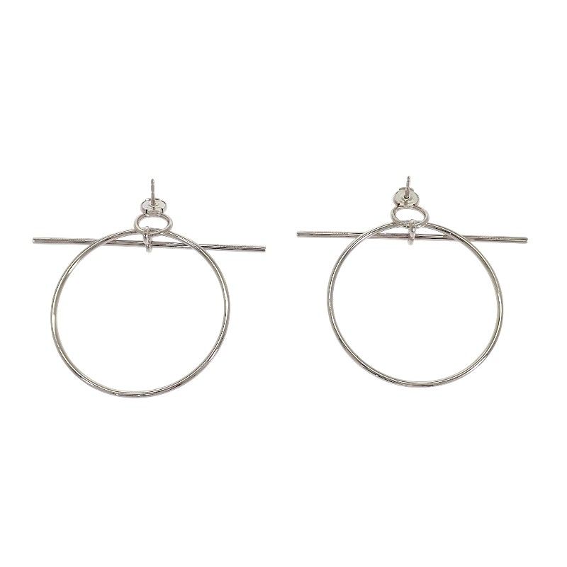 Hermes Loop MM 00 Earrings 925 Sterling Silver — view 4