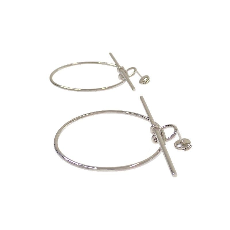 Hermes Loop MM 00 Earrings 925 Sterling Silver — view 3