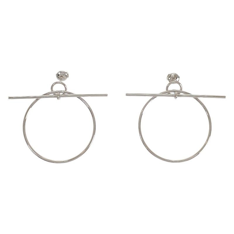 Hermes Loop MM 00 Earrings 925 Sterling Silver — view 2
