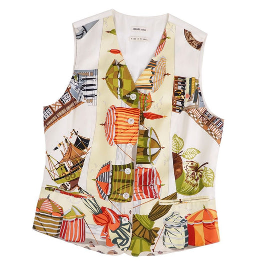 Hermes Vest Martin Margiela Era Gilet All Over Print Silk