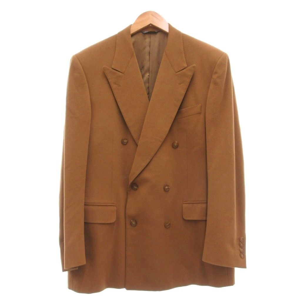 Dior Double Breasted Tailored Jacket Fully Lined Side Vents Peaked Lapels Brown