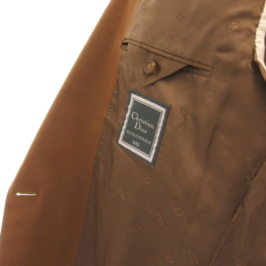 Dior Double Breasted Tailored Jacket Fully Lined Side Vents Peaked Lapels Brown — view 6