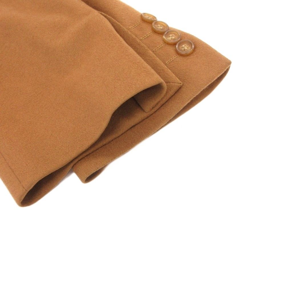 Dior Double Breasted Tailored Jacket Fully Lined Side Vents Peaked Lapels Brown — view 4
