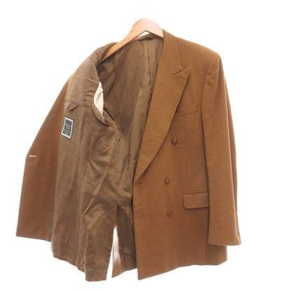 Dior Double Breasted Tailored Jacket Fully Lined Side Vents Peaked Lapels Brown — view 3