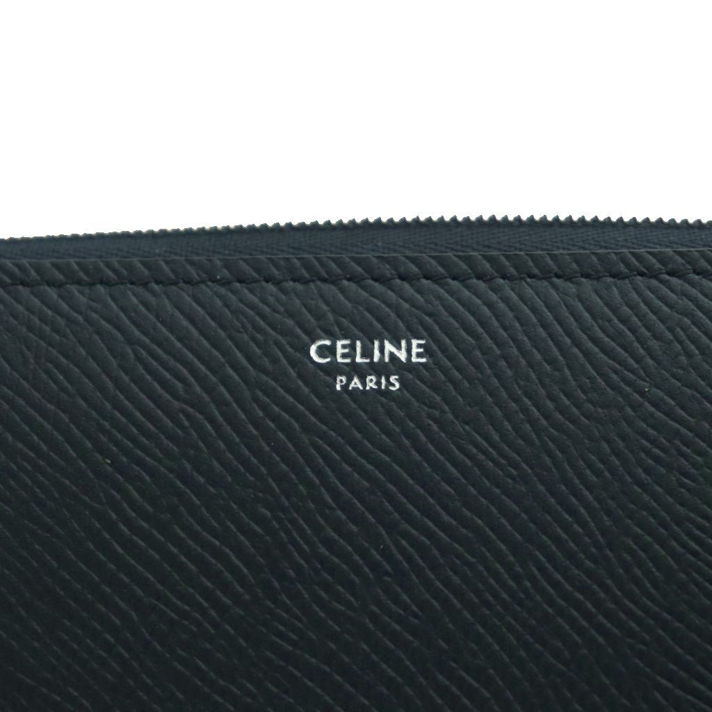 Celine Large Zipped Wallet Leather Navy Blue SS — view 7