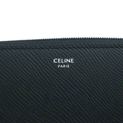Celine Large Zipped Wallet Leather Navy Blue SS — view 7