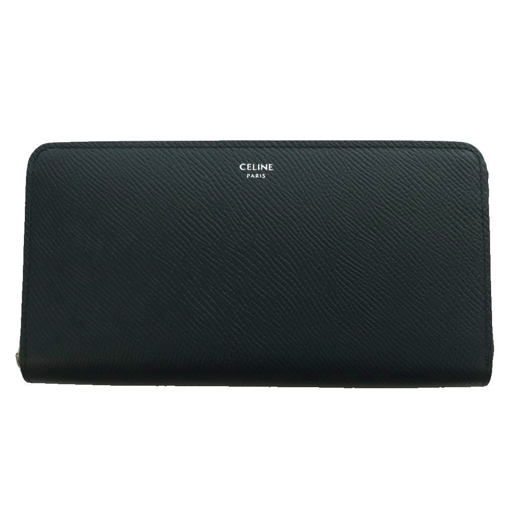 Celine Large Zipped Wallet Leather Navy Blue SS