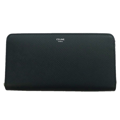 Celine Large Zipped Wallet Leather Navy Blue SS