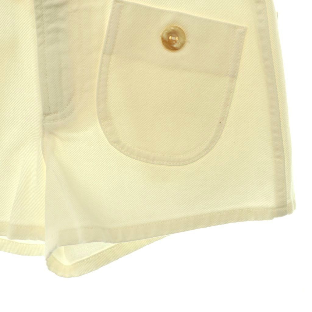 Gucci GG Apple White Denim Shorts Zipper Fly Cotton 20 — view 5