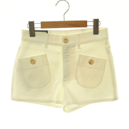 Gucci GG Apple White Denim Shorts Zipper Fly Cotton 20
