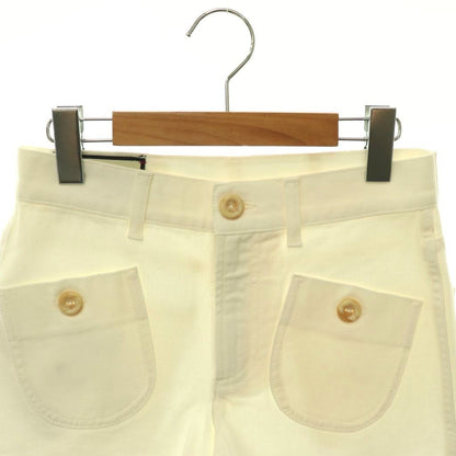 Gucci GG Apple White Denim Shorts Zipper Fly Cotton 20 — view 3