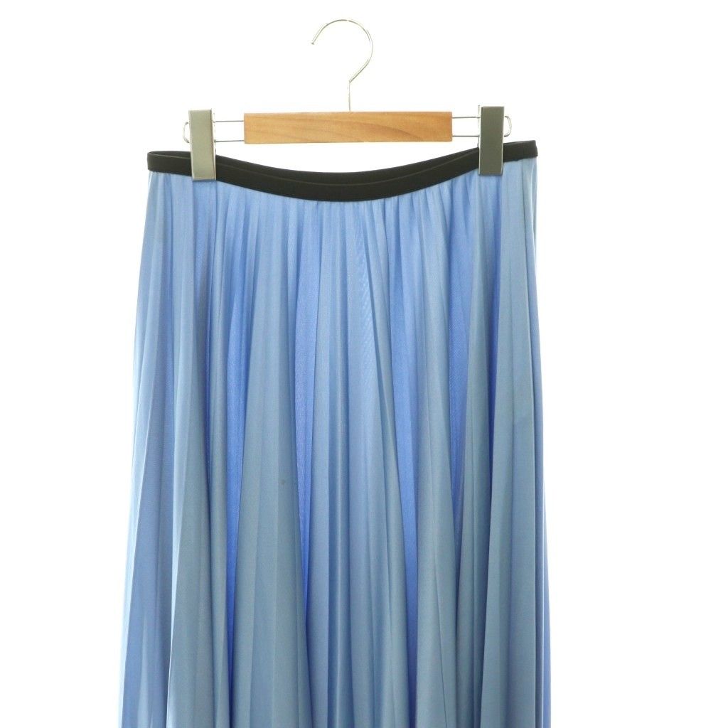Celine Phoebe Philo Era Triacetate Pleated Skirt Long 36 Blue — view 3