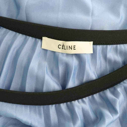 Celine Phoebe Philo Era Triacetate Pleated Skirt Long 36 Blue — view 6