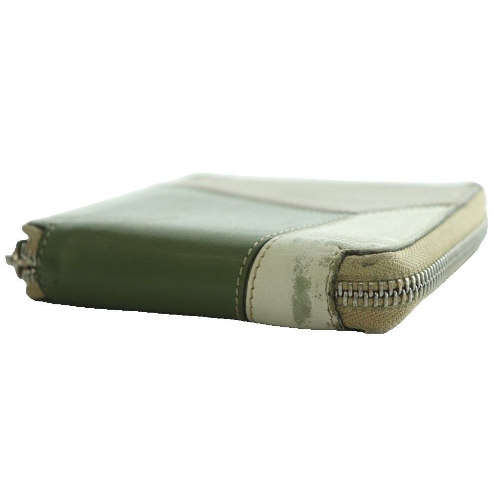 Loewe Anagram Puzzle Compact Zip Wallet Bifold Leather Multicolor Mocha White SS — view 4