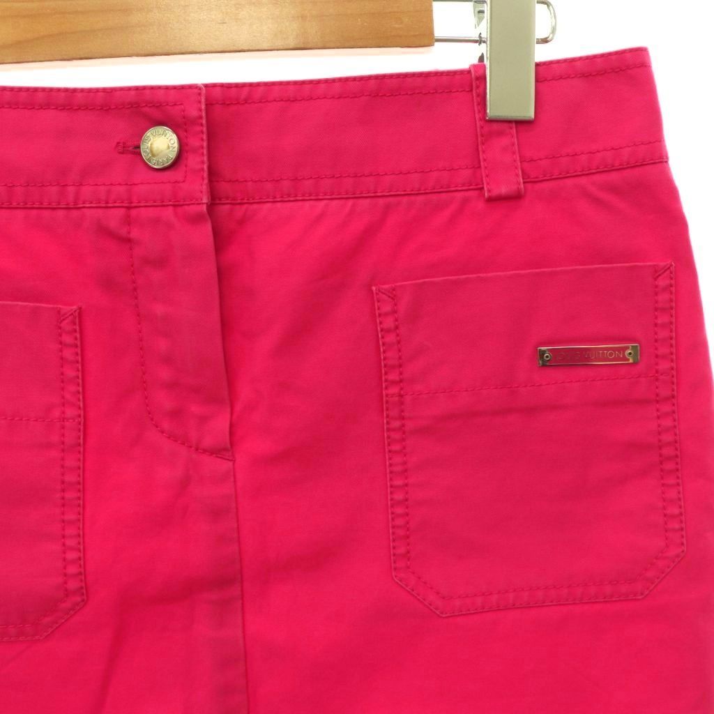 Louis Vuitton Mini Skirt Trapezoid Logo 36 Pink — view 3