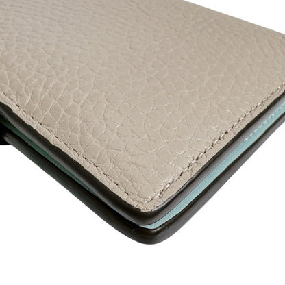 Louis Vuitton Taurillon Leather Bifold Wallet Vertical Compact Beige — view 8