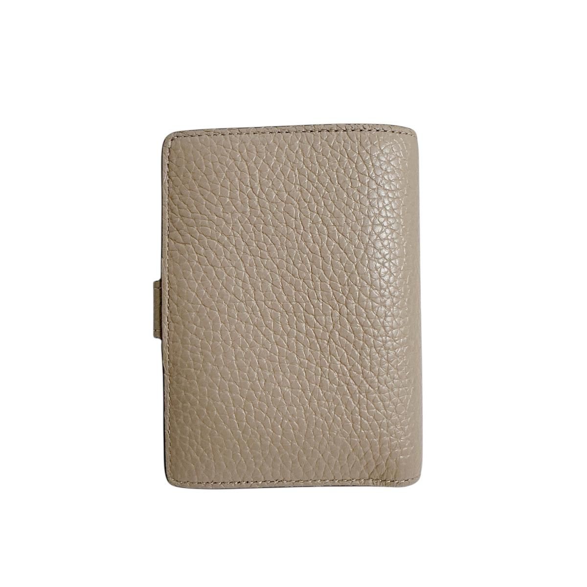 Louis Vuitton Taurillon Leather Bifold Wallet Vertical Compact Beige — view 2