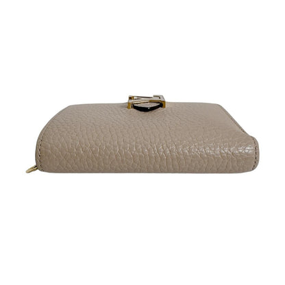 Louis Vuitton Taurillon Leather Bifold Wallet Vertical Compact Beige — view 4