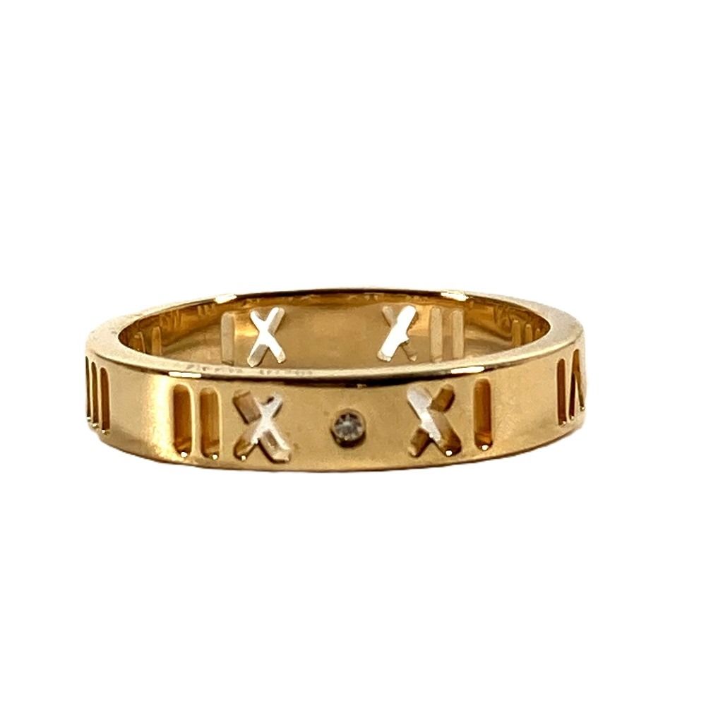Tiffany & Co Ring Atlas Logo Diamond Gold