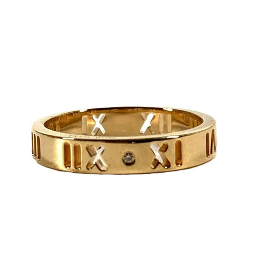 Tiffany & Co Ring Atlas Logo Diamond Gold