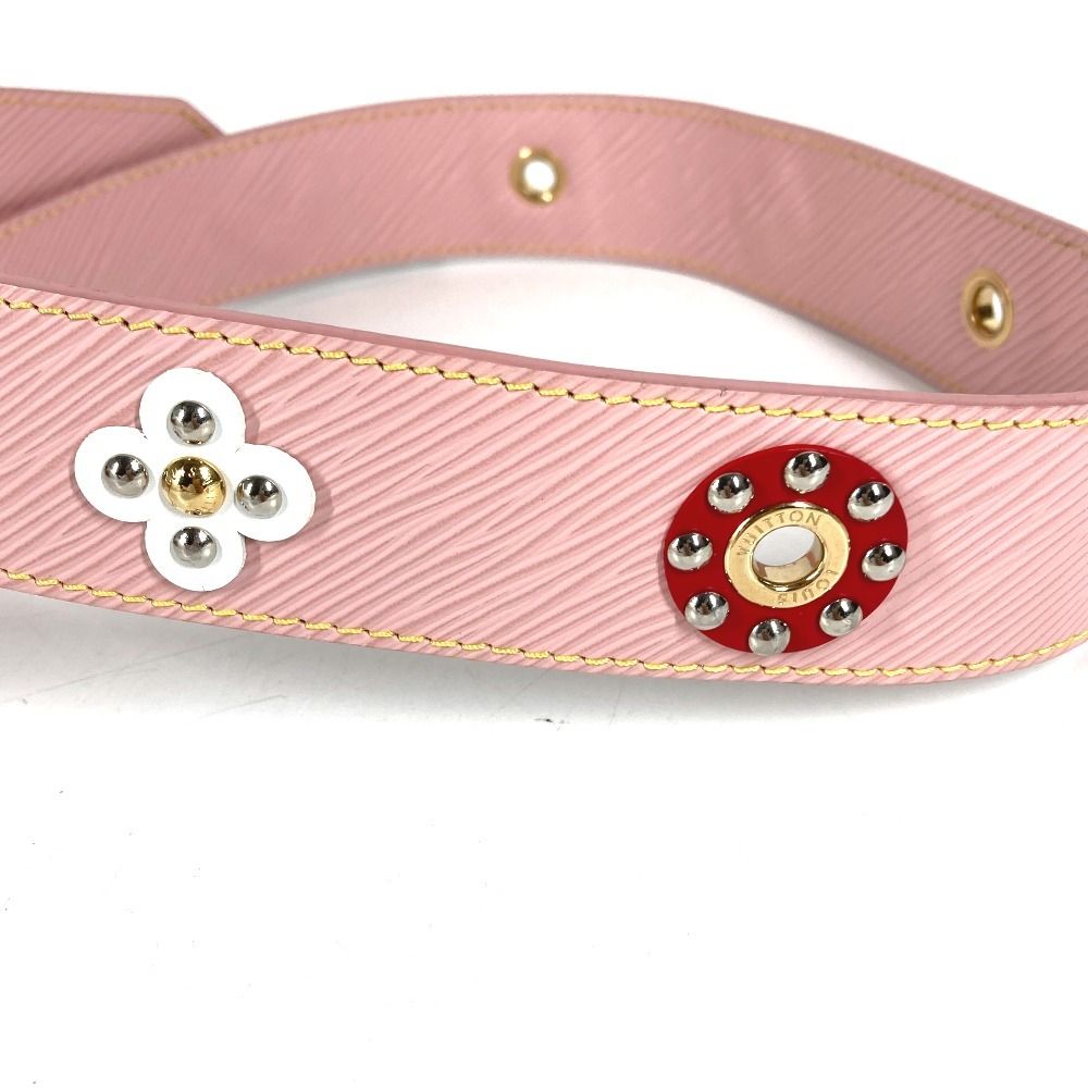 Louis Vuitton Shoulder Strap Flower Motif Epi Leather Rose Valley Pink — view 2