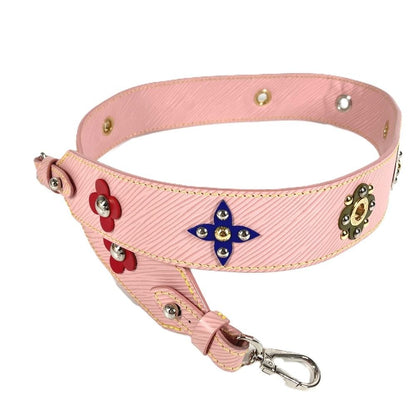 Louis Vuitton Shoulder Strap Flower Motif Epi Leather Rose Valley Pink