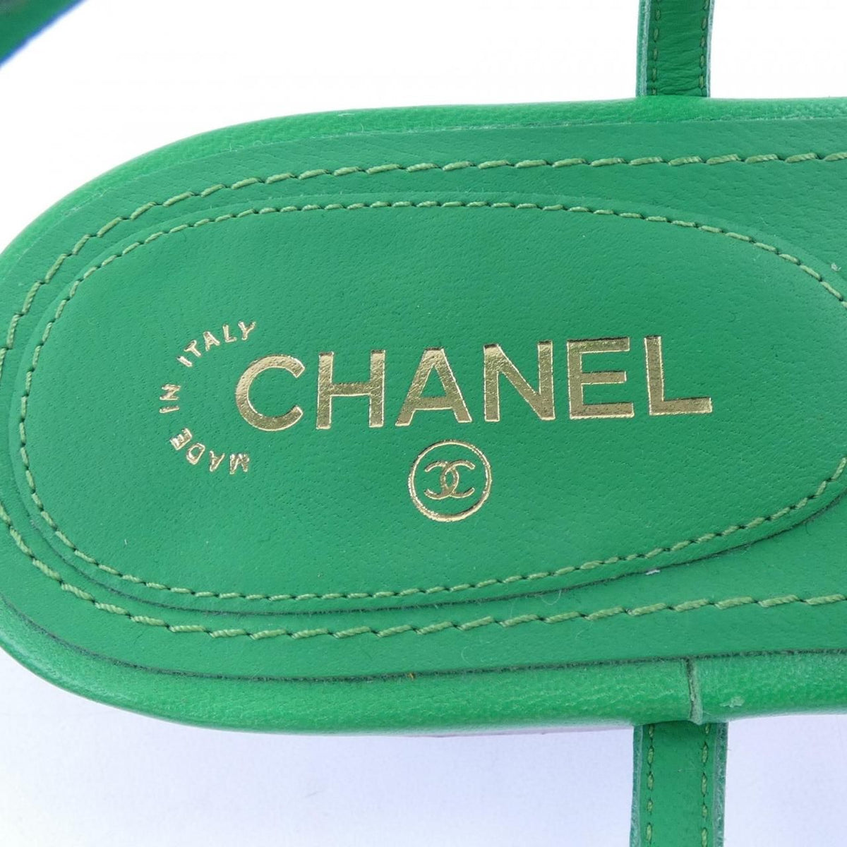 Chanel Sandals Green — view 6