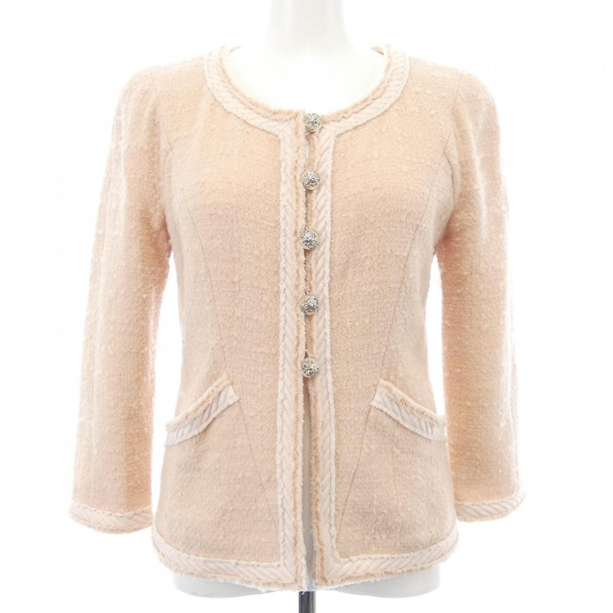 Chanel Collarless Jacket Pink