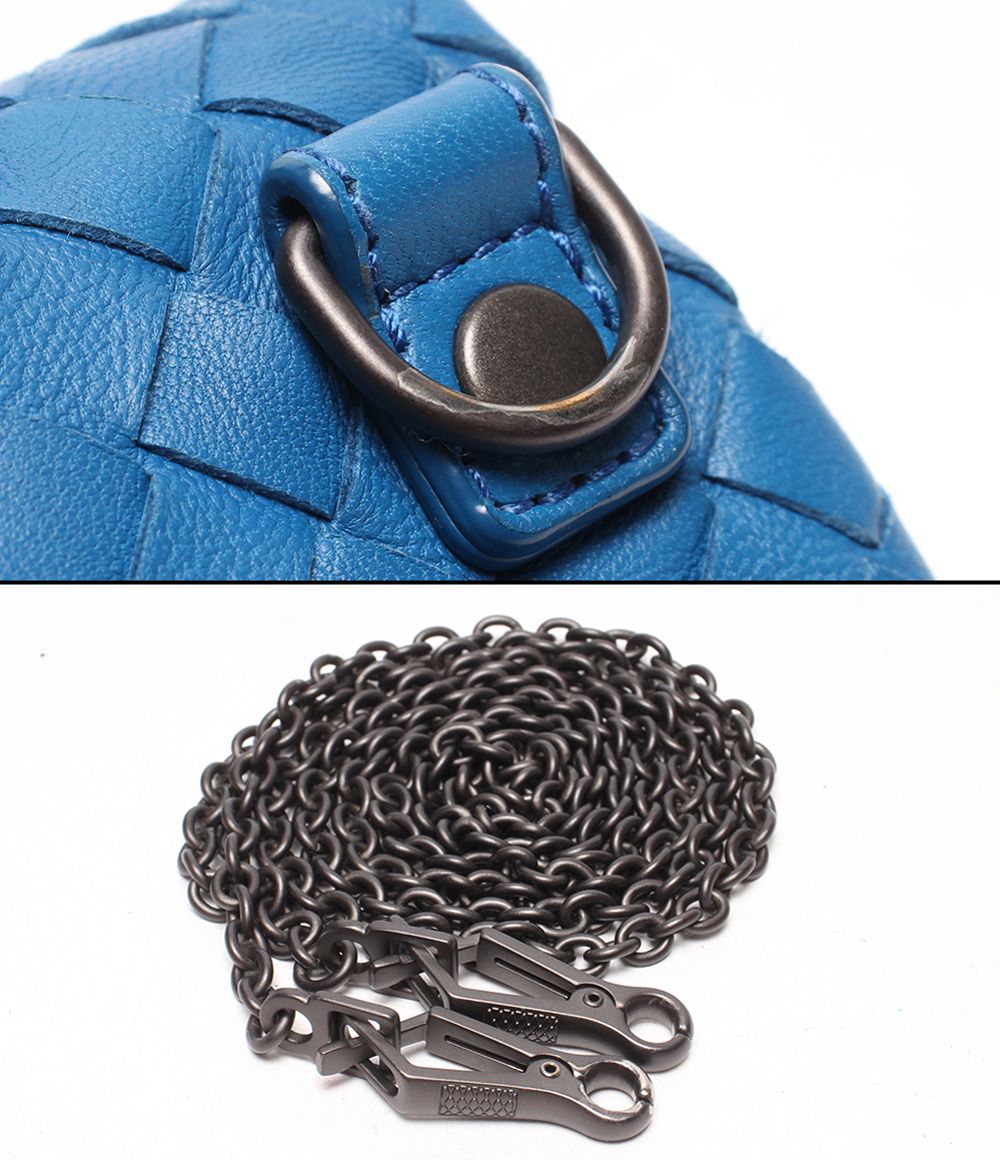 Bottega Veneta Chain Shoulder Bag Clutch Crossbody Intrecciato — view 8