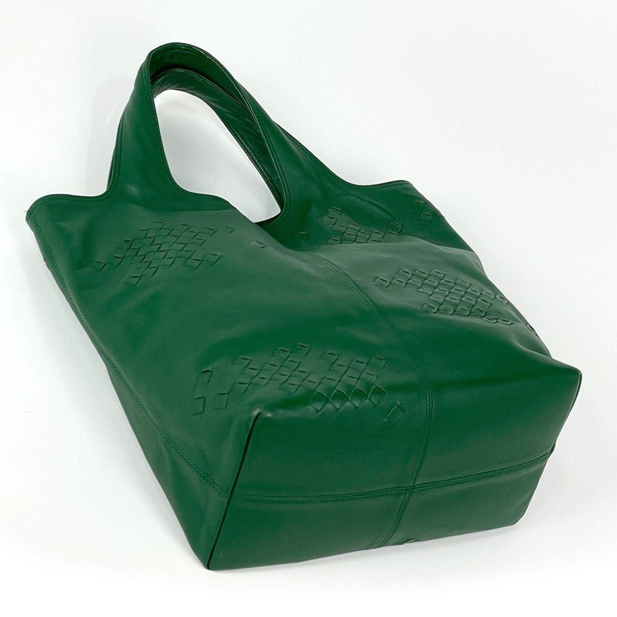 Bottega Veneta Intrecciato Handbag Leather Green — view 2