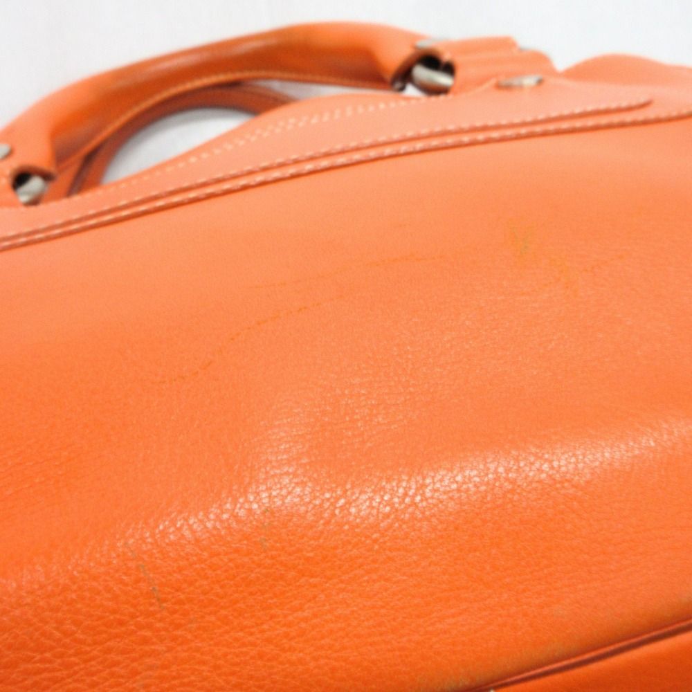 Celine Boogie Hand Tote Bag Leather Log Macadam Vintage Orange — view 8
