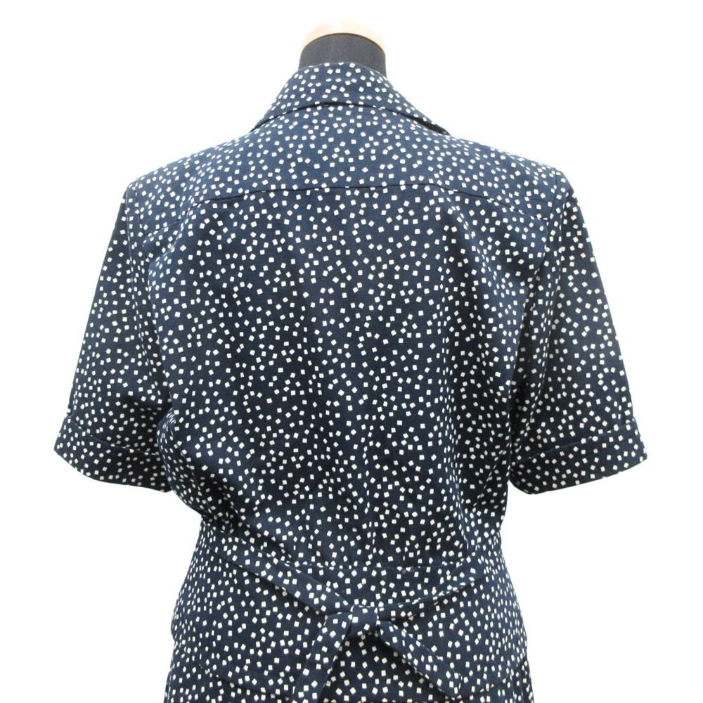 Saint Laurent Jacket & Skirt Set Short Sleeve Vintage M Navy White — view 5