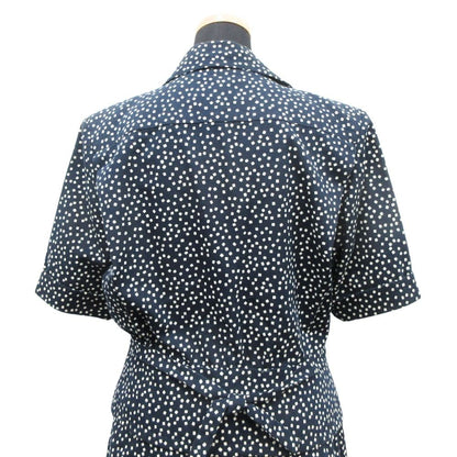 Saint Laurent Jacket & Skirt Set Short Sleeve Vintage M Navy White — view 5