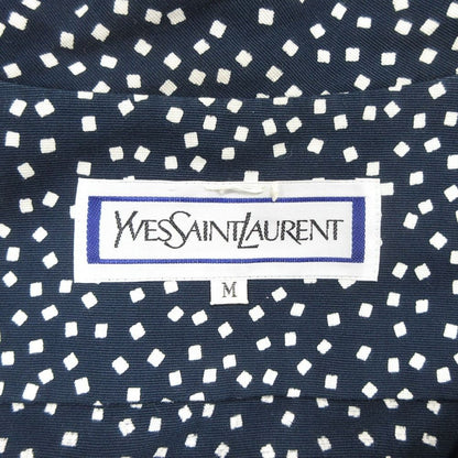 Saint Laurent Jacket & Skirt Set Short Sleeve Vintage M Navy White — view 6