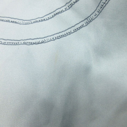 Hermes Silk Dress Top Sleeveless Horse Gear Motif 34 Blue — view 8