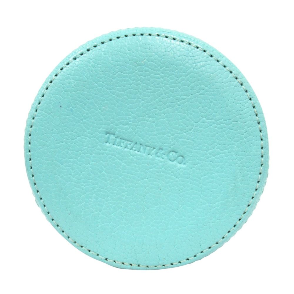 Tiffany & Co Leather Case Box Round Blue Shoulder Bag — view 4